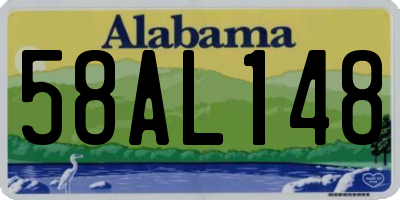 AL license plate 58AL148