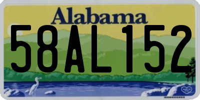 AL license plate 58AL152