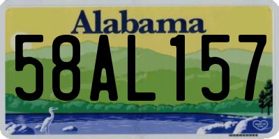 AL license plate 58AL157