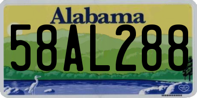 AL license plate 58AL288