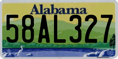 AL license plate 58AL327