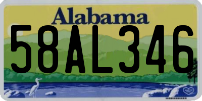 AL license plate 58AL346