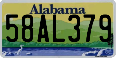 AL license plate 58AL379