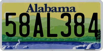 AL license plate 58AL384