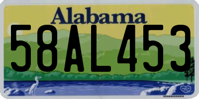 AL license plate 58AL453