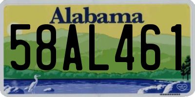 AL license plate 58AL461