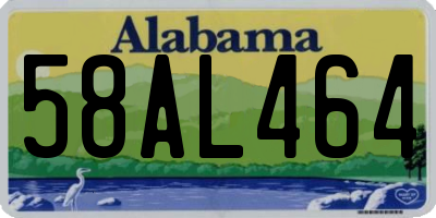 AL license plate 58AL464