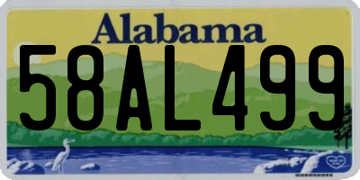 AL license plate 58AL499