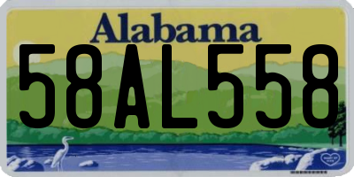 AL license plate 58AL558