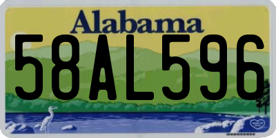 AL license plate 58AL596