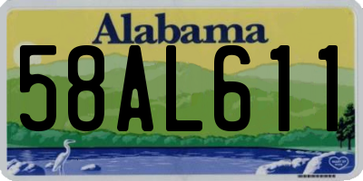 AL license plate 58AL611