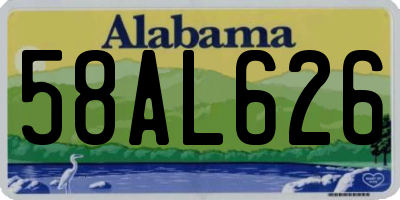 AL license plate 58AL626