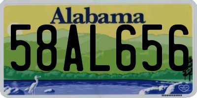 AL license plate 58AL656