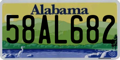 AL license plate 58AL682