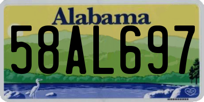 AL license plate 58AL697