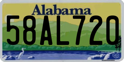 AL license plate 58AL720