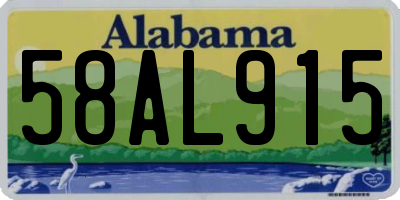 AL license plate 58AL915