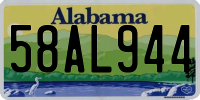 AL license plate 58AL944