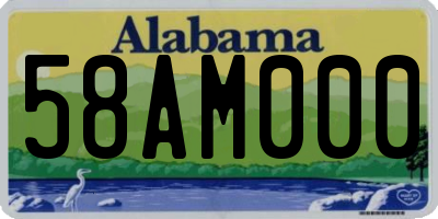 AL license plate 58AM000
