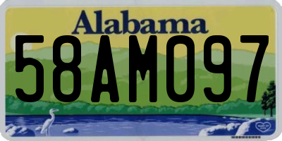 AL license plate 58AM097