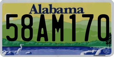 AL license plate 58AM170