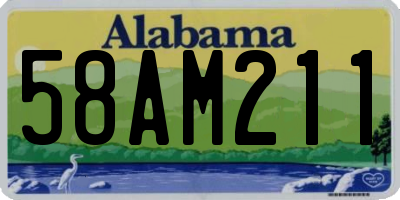AL license plate 58AM211