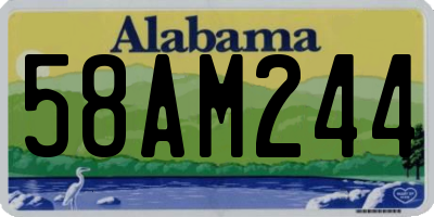 AL license plate 58AM244