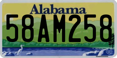 AL license plate 58AM258