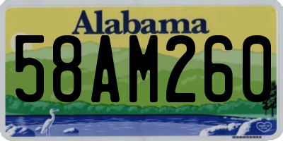 AL license plate 58AM260