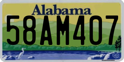 AL license plate 58AM407