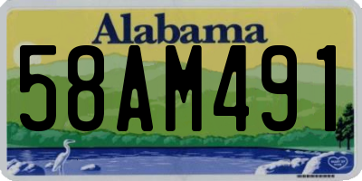 AL license plate 58AM491