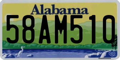 AL license plate 58AM510