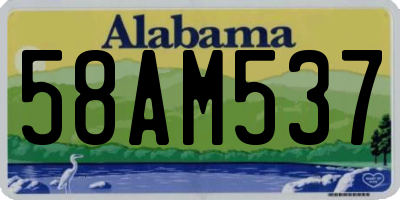 AL license plate 58AM537
