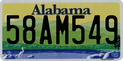 AL license plate 58AM549