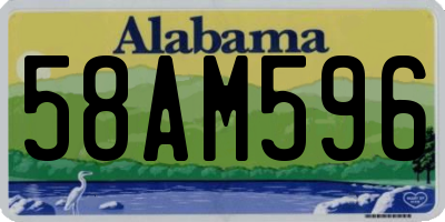 AL license plate 58AM596