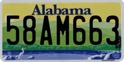 AL license plate 58AM663