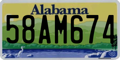 AL license plate 58AM674
