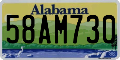 AL license plate 58AM730