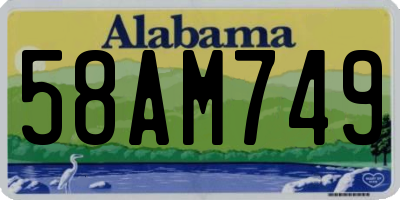AL license plate 58AM749