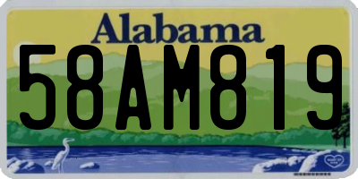 AL license plate 58AM819