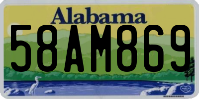 AL license plate 58AM869