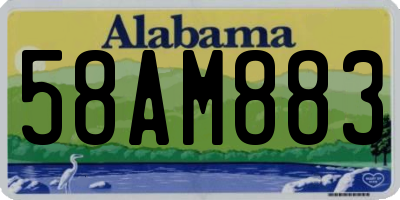 AL license plate 58AM883