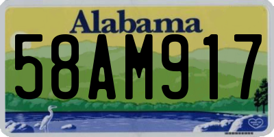 AL license plate 58AM917