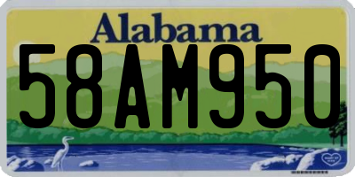 AL license plate 58AM950