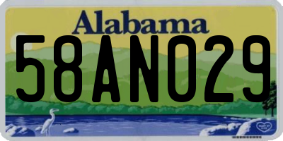 AL license plate 58AN029