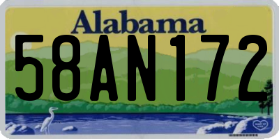AL license plate 58AN172