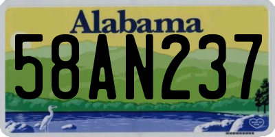 AL license plate 58AN237