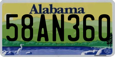AL license plate 58AN360