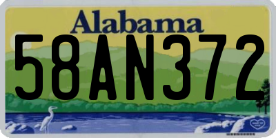 AL license plate 58AN372