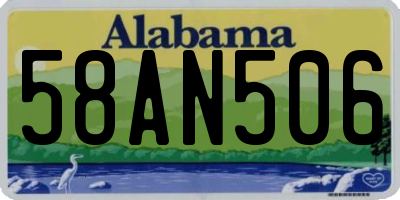 AL license plate 58AN506
